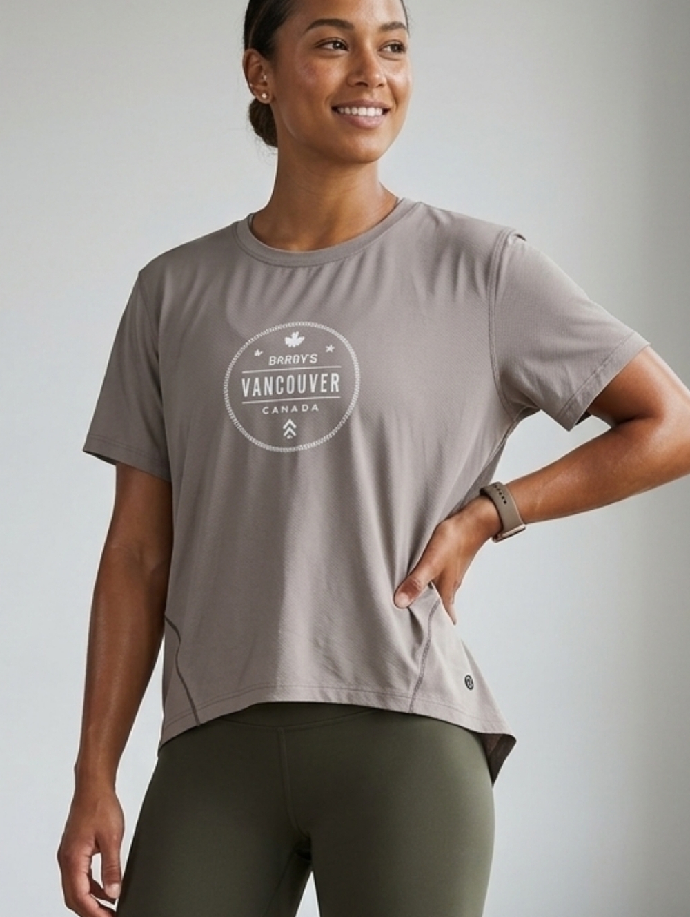 🍋 lululemon athletica Taupe Graphic Short Sleeve Tee